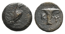 Aeolis, Kyme AE 12mm. Aeolis, Kyme AE 12mm.