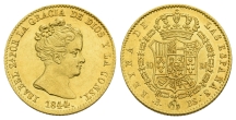 Spain. Isabella II AV 80 Reales. Spain. Isabella II AV 80 Reales.