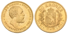 Norway. Oscar II AV 20 Kroner. Norway. Oscar II AV 20 Kroner.