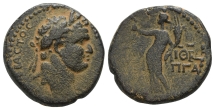 Titus, with Agrippa II AE 26mm of Caesarea Maritima, Judaea. Titus, with Agrippa II AE 26mm of Caesarea Maritima, Judaea.