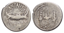 The Triumvirs, Mark Antony AR Denarius. The Triumvirs, Mark Antony AR Denarius.