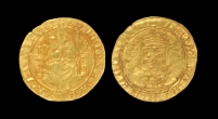 English Tudor Hammered Coins - Henry VIII - Gold Half Sovereign English Tudor Hammered Coins - Henry VIII - Gold Half Sovereign