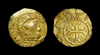 Anglo-Saxon Crondall Series - Witmen Derived - Gold Shilling (Thrymsa) Anglo-Saxon Crondall Series - Witmen Derived - Gold Shilling (Thrymsa)