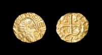 Anglo-Saxon Merovingian - Paris (?) - Gold Tremissis Anglo-Saxon Merovingian - Paris (?) - Gold Tremissis