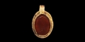 Saxon Gold and Carnelian Pendant