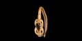Greek Gold Earring with Garnet