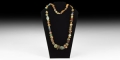 Saxon Glass and Amber Bead Necklace