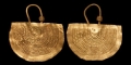 Western Asiatic South Arabian Gold Earring Pair