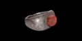 Roman Silver Ring with Female Bust Gemstone
