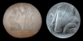 Western Asiatic Large Chalcedony Stamp Seal with King