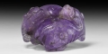 Chinese Carved Amethyst Beasts Statuette