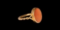 Roman Crane Gemstone in Gold Ring