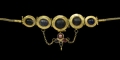 Greek Gold Necklace with Cabochons