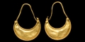 Roman Gold Lunate Earring Pair