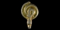 Viking Gilt Silver Serpent Pendant
