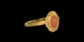 Medieval Crusaders Gold Geoffrey Rudel de Blaye Personal Seal Ring