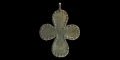 Byzantine Inscribed Lobe Cross Pendant