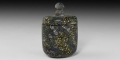Roman Marbled Glass Pyxis with Lid