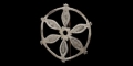 Medieval Silver Petal Plate Brooch