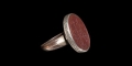 Persian Silver Ring with Calligraphic Gemstone