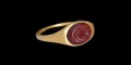 Roman Gold Ring with Bust Gemstone