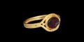 Roman Gold Ring with Eagles Head Gemstone