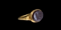 Roman Gold Ring with Pan Gemstone