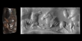 Western Asiatic Cylinder Seal with Opposed Beasts