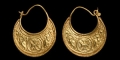 Byzantine Gold Earrings with Crosses