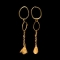 Sassanian Gold Earrings with Flower Drops