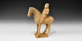 Chinese Ceramic Horse and Rider Figurine