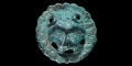 Medieval Bronze Lions Head Appliqué