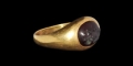 Roman Stone Mercury Intaglio in Gold Ring