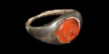 Roman Silver Ring with Female Bust Intaglio