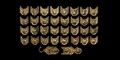 Post Medieval Gilt-Bronze Belt Plate and Clasps Group