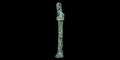 Roman Bronze Hasp with Standing Female Figure