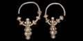 Viking Varangian Silver Earring Pair