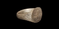 Post Medieval Silver Ring with Cross on Steps