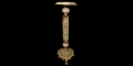 Islamic Bronze Lamp Stand with Silver Calligraphic Inlay