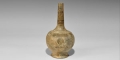 Islamic Seljuk Lead Vase with Inlaid Bronze Calligraphic Panels