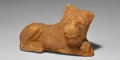 Greek Terracotta Lion Figurine