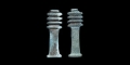 Egyptian Glazed Composition Djed Pillar Amulet Pair