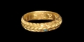 Post Medieval Gold PRENE EN GRE Ogles Family Decorated Posy Ring