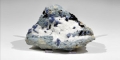 Geological Benitoite Crystals with Neptunite on Nartolite