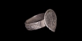 Western Asiatic Jewish Silver Ring with Aramaic Inscription