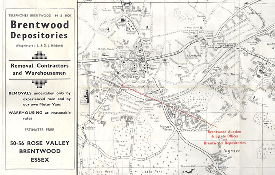 Brentwood Auction Map