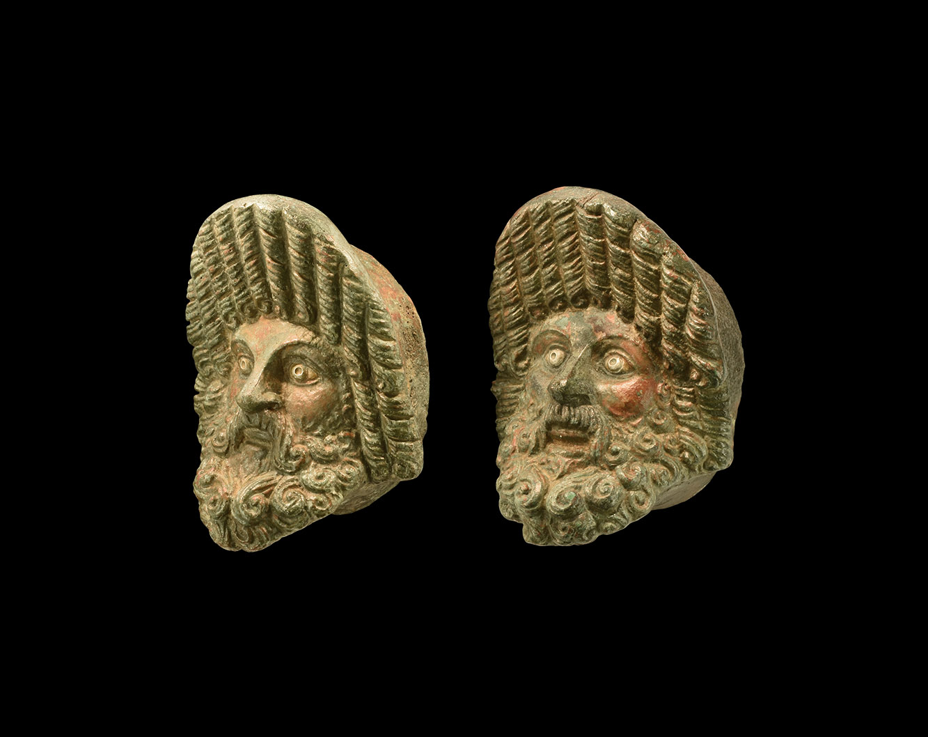 Roman Theatre Mask Mount Pair