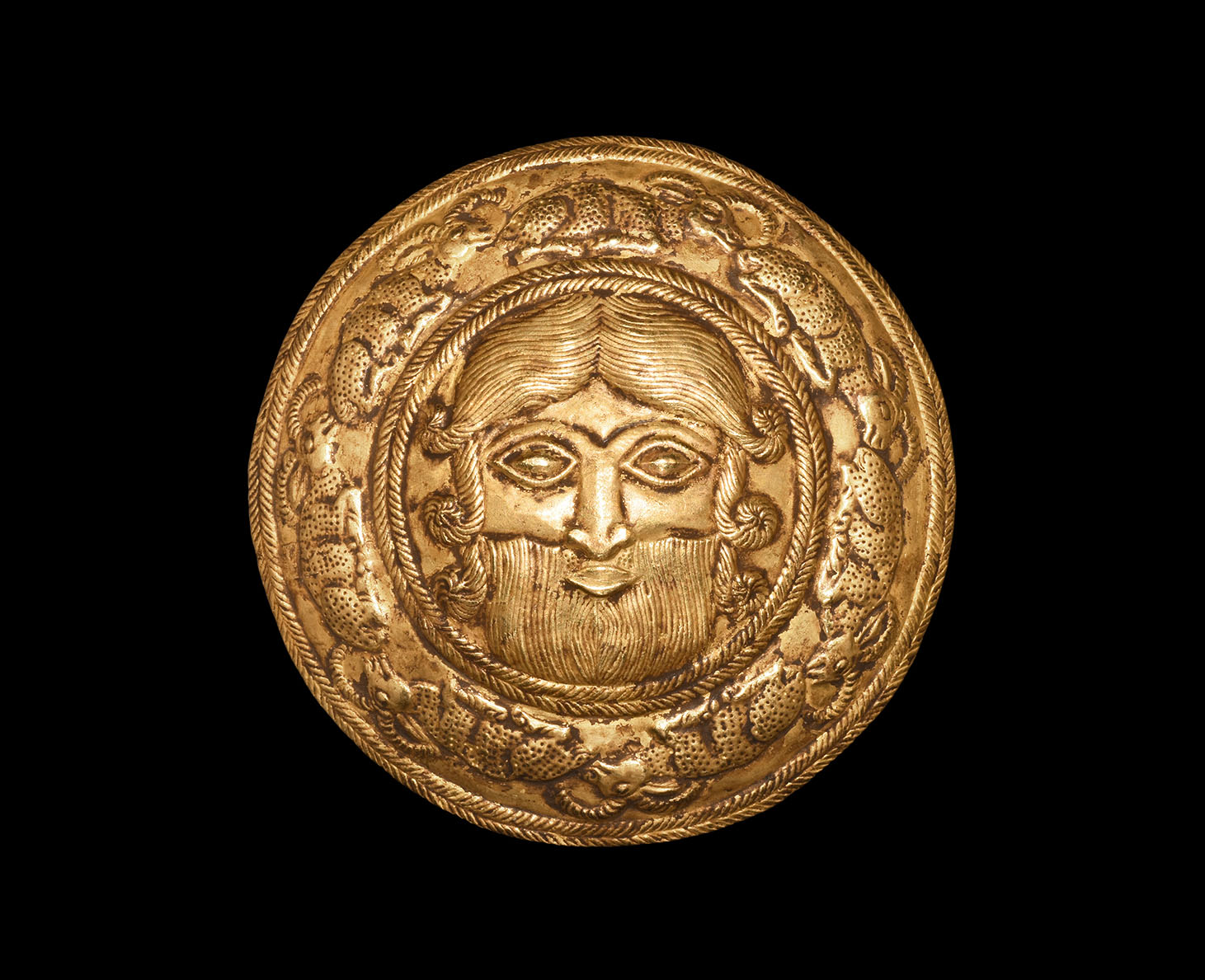 Western Asiatic Elamite Gold Hero Roundel