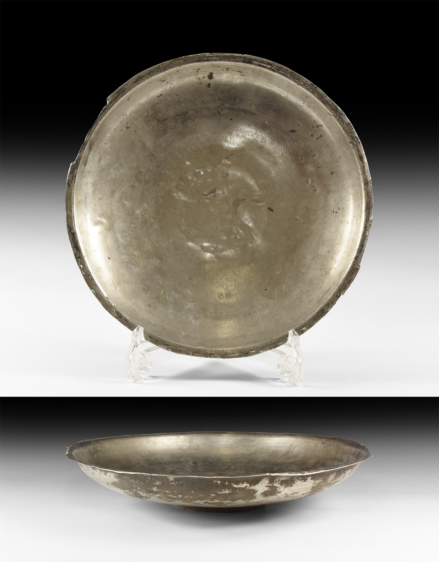 Roman Large Inscribed Silver Dish