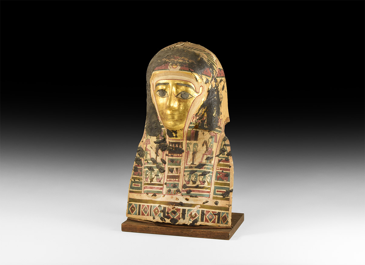 Egyptian Large Gilt Mummy Mask